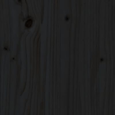 vidaXL Ζαρντινιέρα Παγκάκι Μαύρο 184,5x39,5x56,5 εκ. Μασίφ Ξύλο Πεύκου