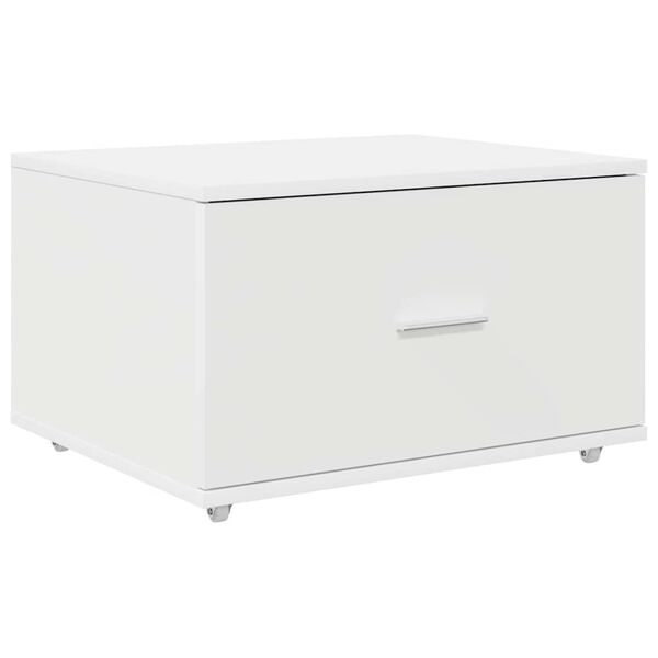 vidaXL Ντουλάπι με Συρτάρια Λευκό 55 x 45 x 33.5 εκ Επεξεργασμένο ξύλο