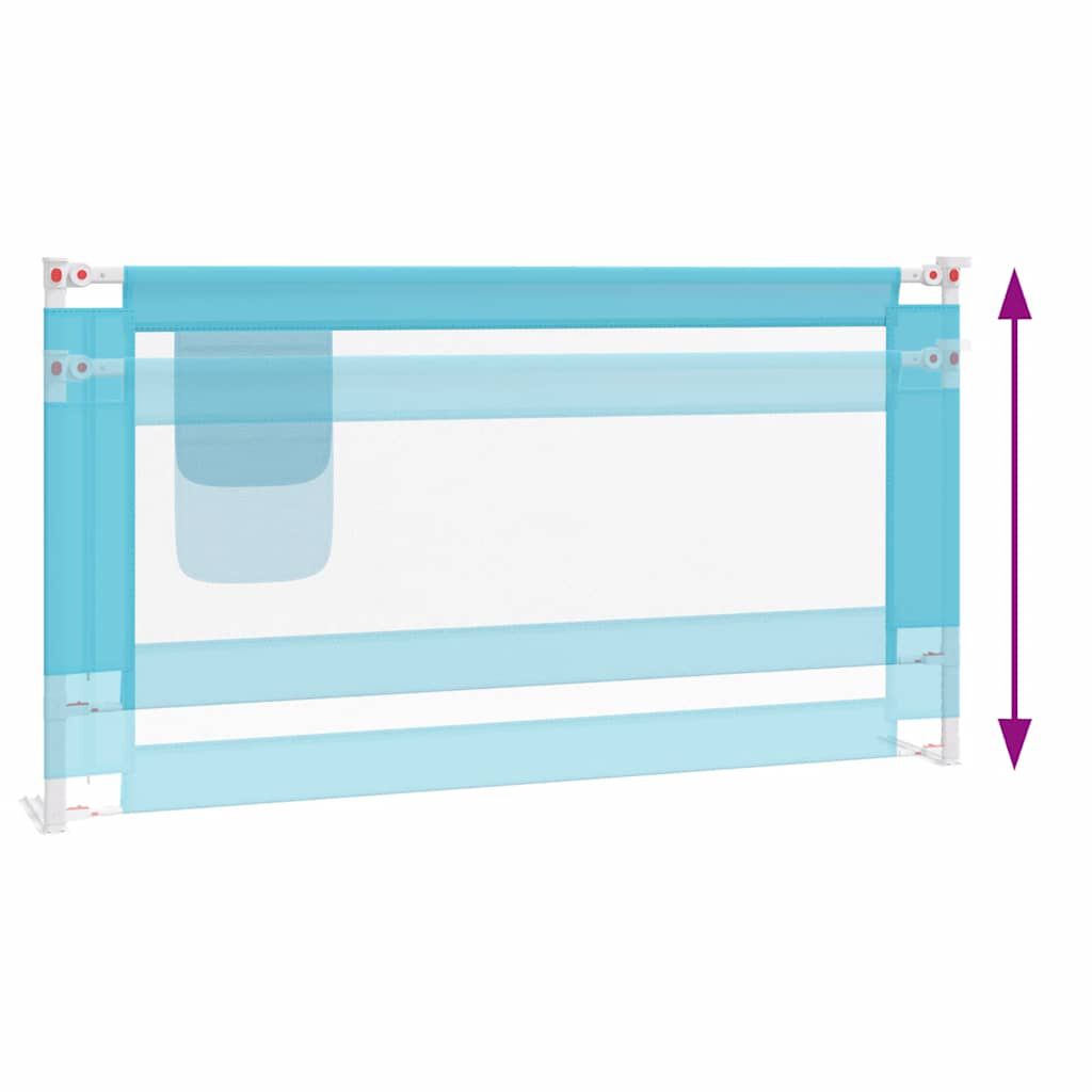 vidaXL Μπάρα Κρεβατιού Προστατευτική Μπλε 160 x 25 εκ. Υφασμάτινη