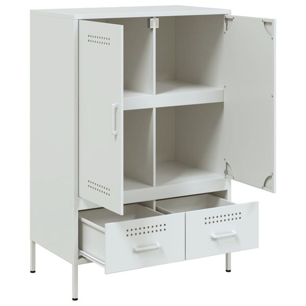vidaXL Ντουλάπι Λευκό 68x39x101,5 εκ. από Χάλυβα