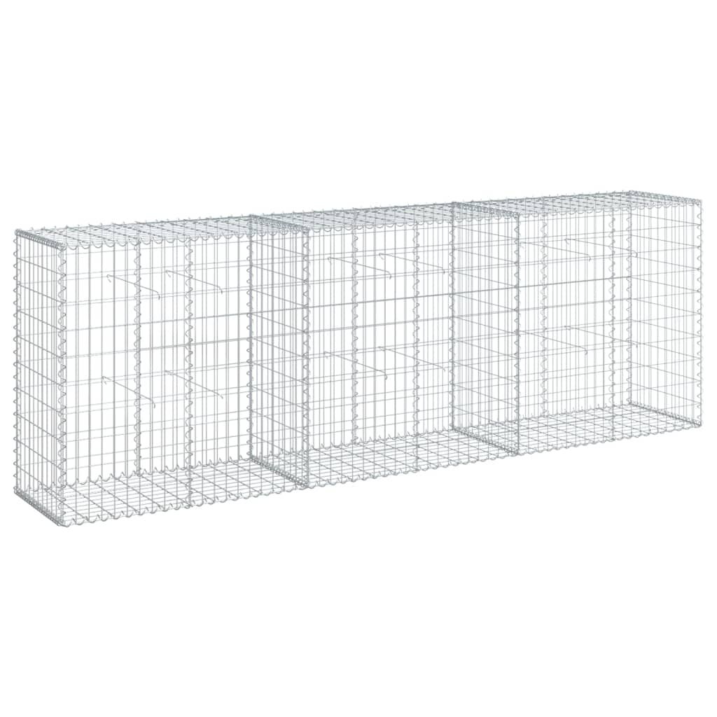 vidaXL Συρματοκιβώτιο με Κάλυμμα 300x50x100εκ. από Γαλβανισμένο Χάλυβα