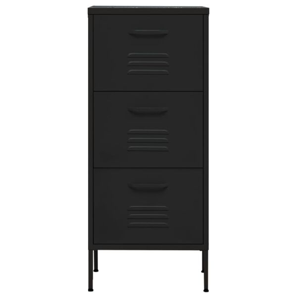 vidaXL Ντουλάπι Αποθήκευσης Μαύρο 42,5x35x101,5 εκ. από Ατσάλι