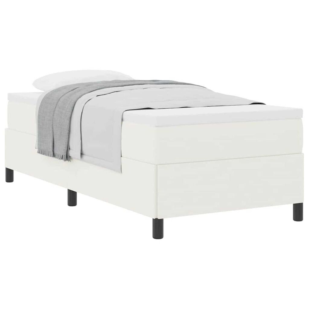 vidaXL Σκελετός Κρεβατιού Κρεμ 90 x 190 cm Βελούδο