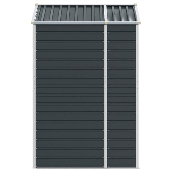 vidaXL Αποθήκη Κήπου Ανθρακί 191x130x198 εκ. Γαλβανισμένο Ατσάλι