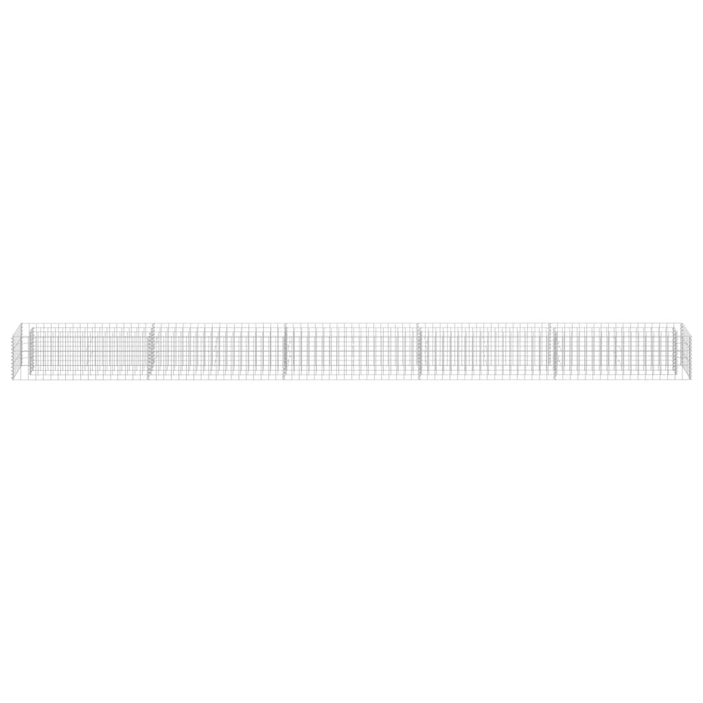 vidaXL Συρματοκιβώτιο-Γλάστρα Υπερυψωμένη 450x30x30 εκ. Γαλβ. Χάλυβας