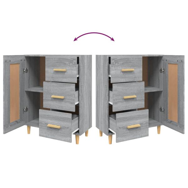 vidaXL Ντουλάπι Γκρι Sonoma 69,5 x 34 x 90 εκ. από Επεξεργασμένο Ξύλο