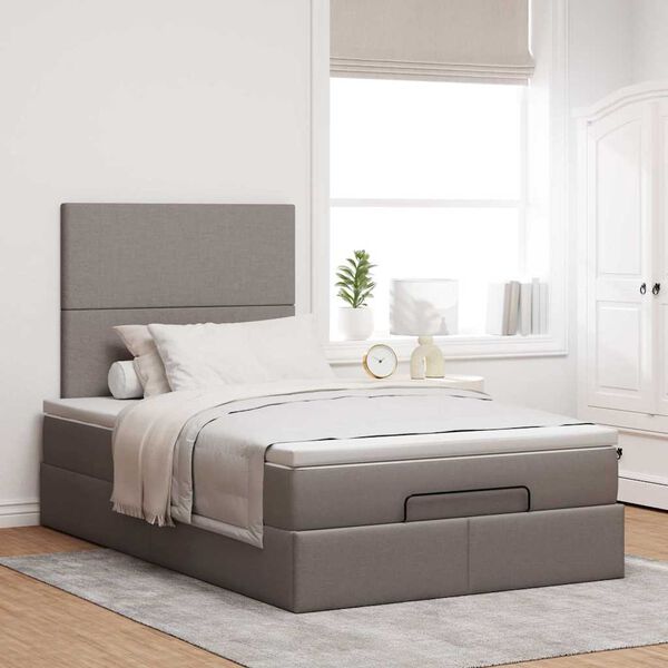vidaXL &Omicron;&theta;&omega;&mu;&alpha;&nu;&iota;&kappa;ό &kappa;&rho;&epsilon;&beta;ά&tau;&iota; &mu;&epsilon; &sigma;&tau;&rho;ώ&mu;&alpha; Taupe 120x190 cm Ύ&phi;&alpha;&sigma;&mu;&alpha;