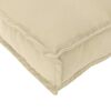 vidaXL Μαξιλάρι παλέτας για κάθισμα 2 pcs Μπεζ 40 x 40 x 8 εκ.