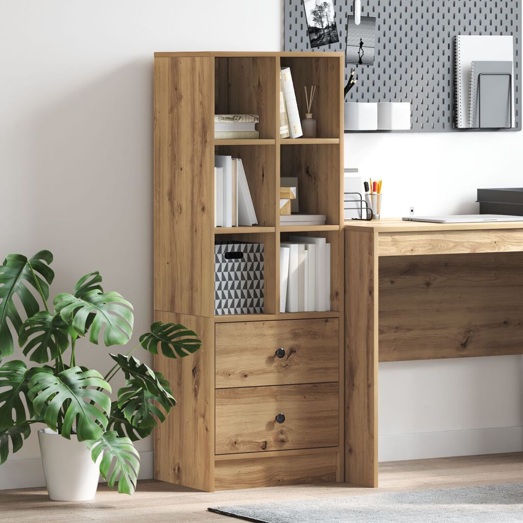 vidaXL Μονάδα Ραφιών Artisan Oak Artisan Oak Επεξεργασμένο ξύλο Μεσαίο