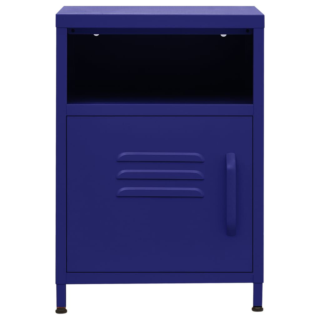 vidaXL Κομοδίνα 2 τεμ. Ναυτικό Μπλε 35 x 35 x 51 εκ. Ατσάλινα