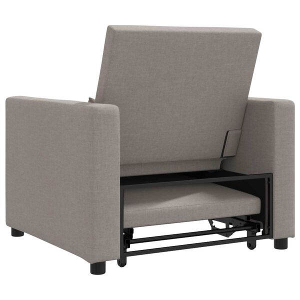 vidaXL Μονός καναπές-κρεβάτι Taupe 90 x 165 x 87 εκ. ύφασμα