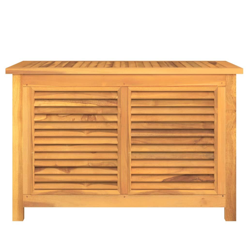vidaXL Μπαούλο Αποθήκευσης Κήπου με Τσάντα 90x50x58 εκ Μασίφ Ξύλο Teak
