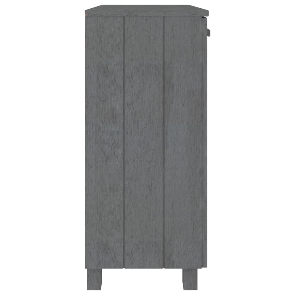 vidaXL Ντουλάπι HAMAR Σκ. Γκρι 85 x 35 x 80 εκ. από Μασίφ Ξύλο Πεύκου