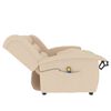 vidaXL Πολυθρόνα Μασάζ Ανακλινόμενη 2 Θέσεων Κρεμ Υφασμάτινη