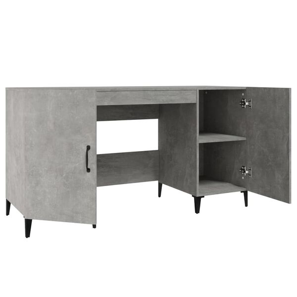 vidaXL Γραφείο Γκρι Σκυροδέματος 140x50x75 εκ. Επεξεργασμένο Ξύλο
