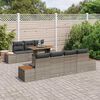 vidaXL Σετ Καναπέ Κήπου με αποθήκευση 8 pcs Γκρι Πολυ ράταν