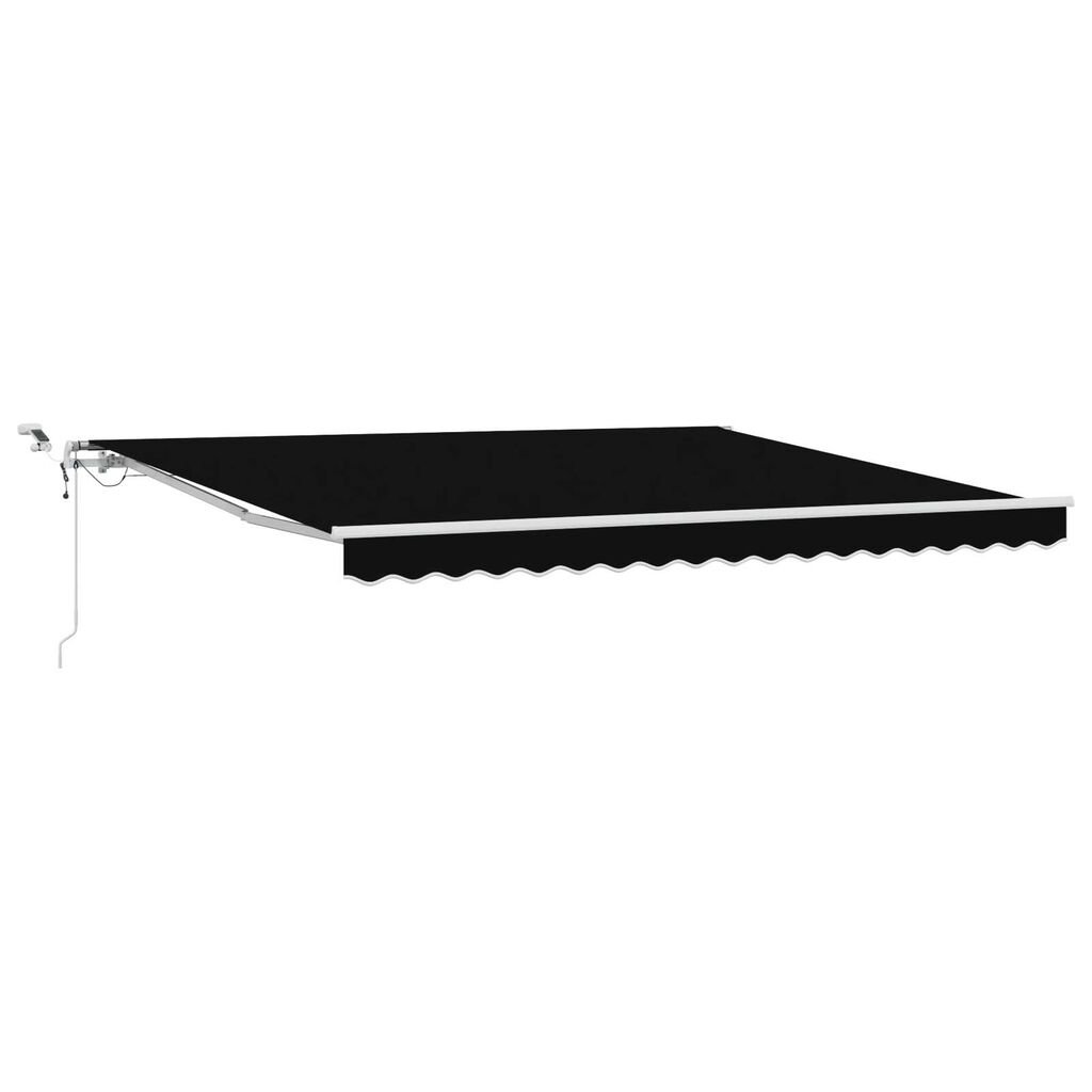 vidaXL Αυτόματη Ανασυρόμενη Τέντα με LED Μαύρη 400x300 εκ.