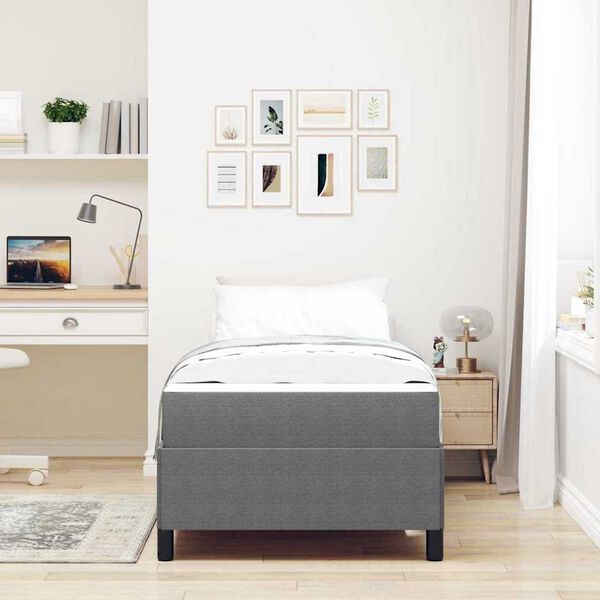 vidaXL Σκελετός Κρεβατιού Ανοιχτό γκρι 100 x 200 cm Βελούδο