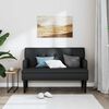 vidaXL Παγκάκι με Πλάτη Μαύρο 112x65,5x75 εκ. από Συνθετικό Δέρμα