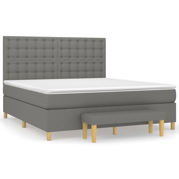 vidaXL &Kappa;&rho;&epsilon;&beta;ά&tau;&iota; Boxspring &mu;&epsilon; &Sigma;&tau;&rho;ώ&mu;&alpha; &Sigma;&kappa;&omicron;ύ&rho;&omicron; &Gamma;&kappa;&rho;&iota; 160x200 &epsilon;&kappa; &Upsilon;&phi;&alpha;&sigma;&mu;ά&tau;&iota;&nu;&omicron;