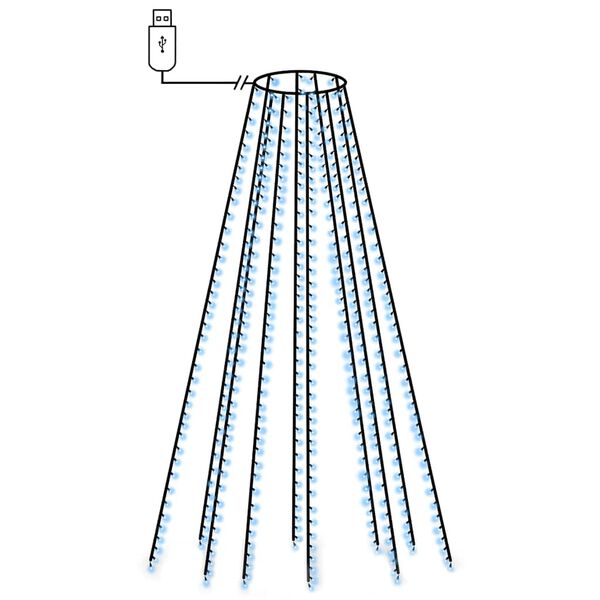 vidaXL &Chi;&rho;&iota;&sigma;&tau;&omicron;&upsilon;&gamma;&epsilon;&nu;&nu;&iota;ά&tau;&iota;&kappa;&alpha; &Lambda;&alpha;&mu;&pi;ά&kappa;&iota;&alpha; &Chi;&tau;&alpha;&pi;ό&delta;&iota; 400 LED &Mu;&pi;&lambda;&epsilon; 400 &epsilon;&kappa;.