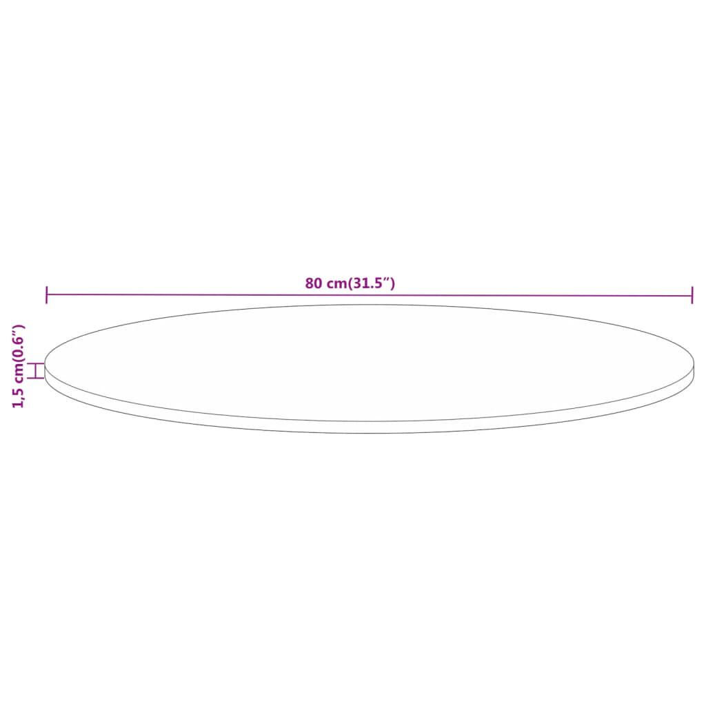 vidaXL Επιφάνεια Τραπεζιού Στρογγυλή Ø80x1,5εκ Μασίφ Ανακυκλωμένο Ξύλο