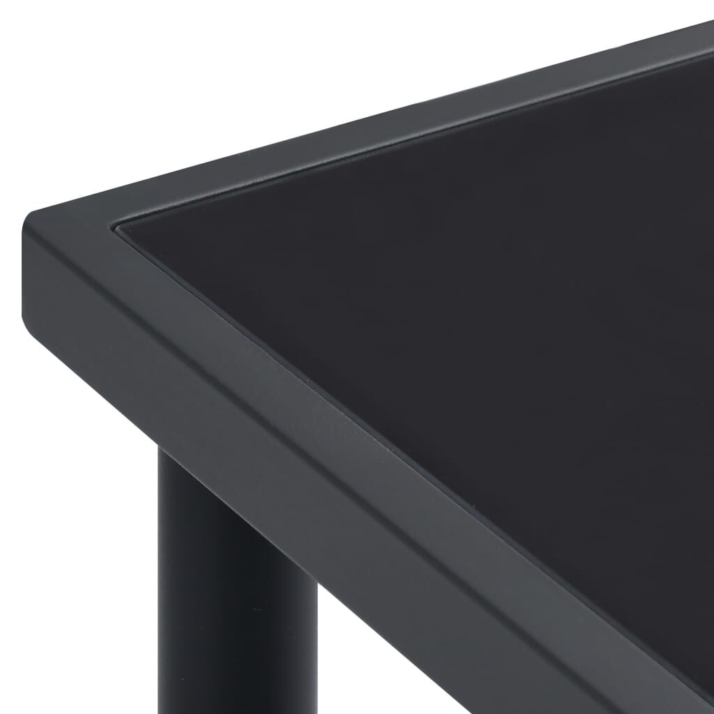vidaXL Τραπεζαρία Εξωτερικού Χώρου Ανθρακί 150 x 90 x 74 εκ. Ατσάλινη