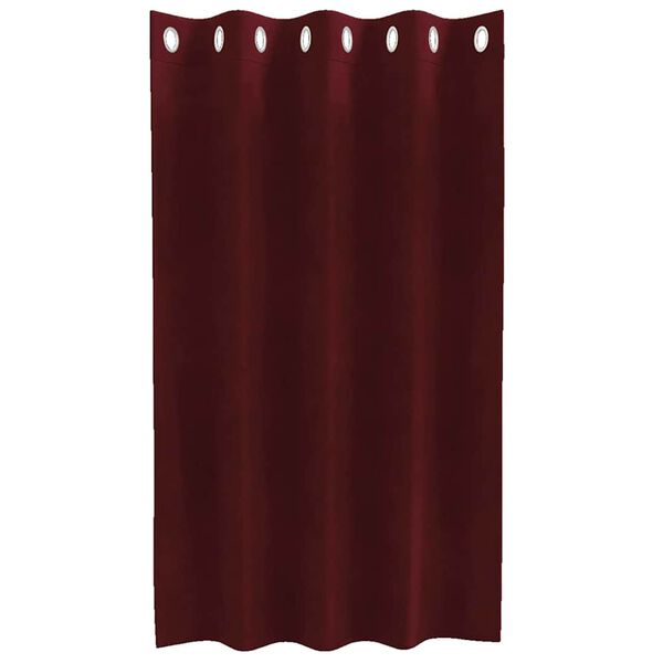 vidaXL Κουρτίνες με κουρτίνες 2 pcs Μπορντό 140 x 140 cm Βελούδο