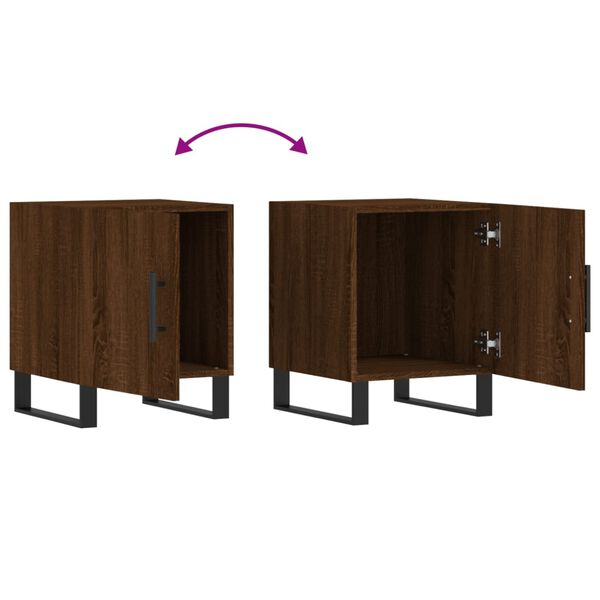 vidaXL Κομοδίνο Καφέ Δρυς 40 x 40 x 50 εκ. από Επεξεργασμένο Ξύλο