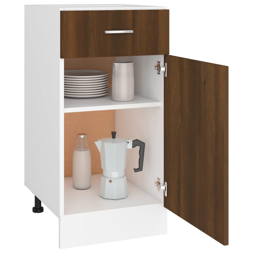 vidaXL Έπιπλο Με Συρτάρι Lyon Καφέ Δρυς 40 x 46 x 81,5εκ.