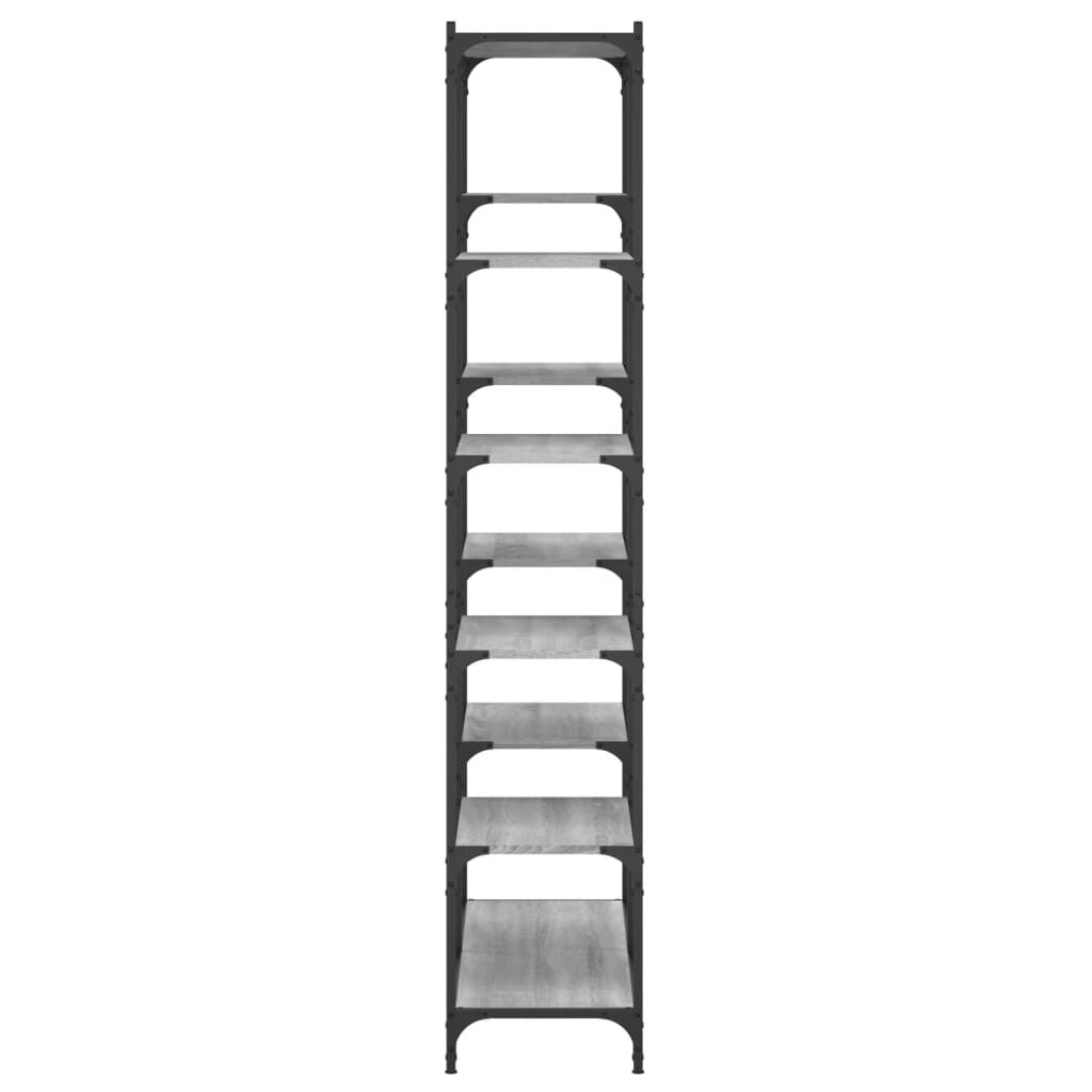 vidaXL Βιβλιοθήκη Γκρι Sonoma 100x32x170 εκ. Επεξεργ. Ξύλο / Σίδηρος