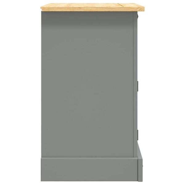 vidaXL Κομοδίνο Μεξικάνικο Στιλ Corona Γκρι 53 x 39 x 67εκ Ξύλο Πεύκου