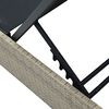 vidaXL Ξαπλώστρα με μαξιλάρι Μπεζ 60 x 200 x 27εκ συνθετικό ρατάν