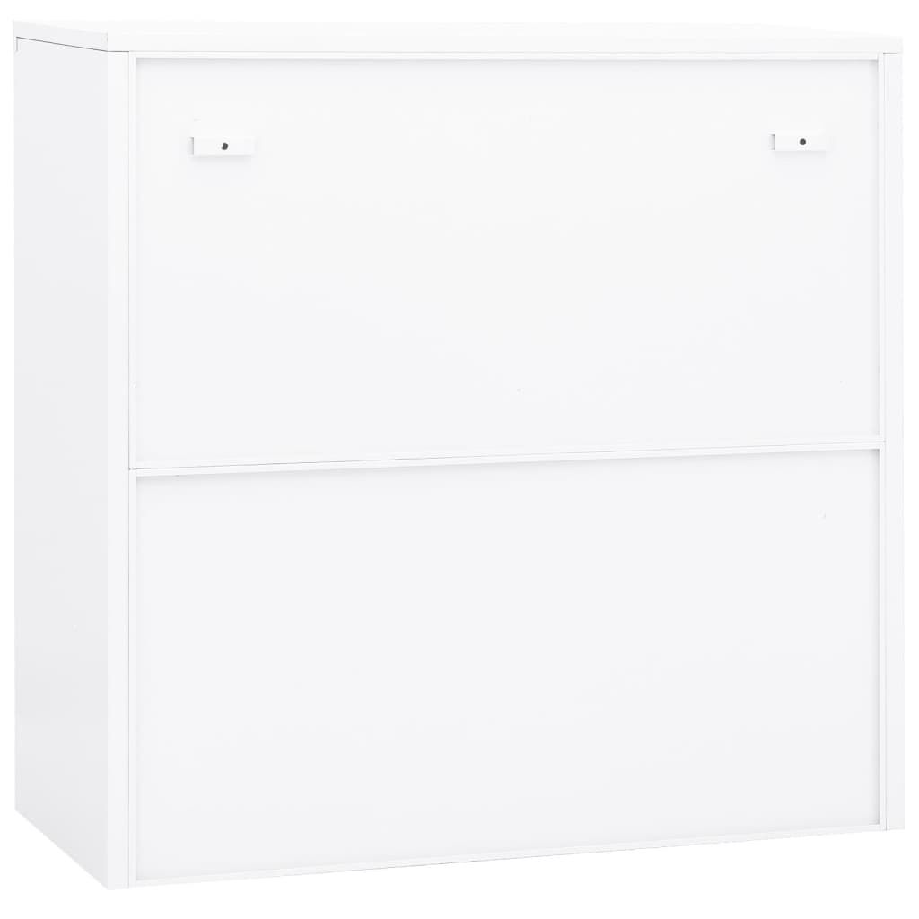 vidaXL Ντουλάπα Γραφείου 90 x 40 x 90 εκ. Λευκή Ατσάλινη