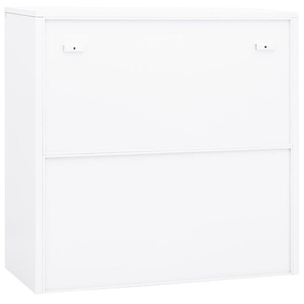 vidaXL Ντουλάπα Γραφείου 90 x 40 x 90 εκ. Λευκή Ατσάλινη