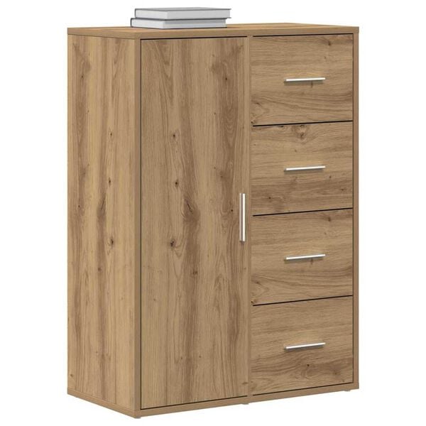 vidaXL Πλαϊνό γραφείο artisan δρυς 60 x 31 x 84 εκ. Επεξεργασμένο ξύλο