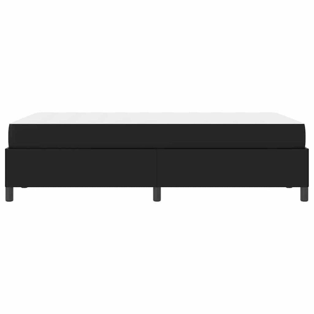 vidaXL Σκελετός κρεβατιού με στρώμα Μαύρο 120 x 190 cm Τεχνητό δέρμα