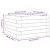 vidaXL Ζαρντινιέρα Καφέ Κεριού 40x40x23 εκ. από Μασίφ Ξύλο Πεύκου