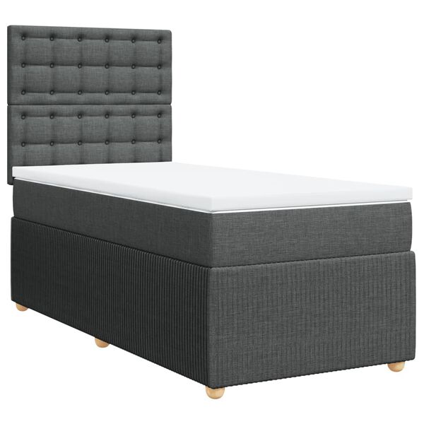 vidaXL &Kappa;&rho;&epsilon;&beta;ά&tau;&iota; Boxspring &mu;&epsilon; &Sigma;&tau;&rho;ώ&mu;&alpha; &Sigma;&kappa;&omicron;ύ&rho;&omicron; &Gamma;&kappa;&rho;&iota; 90x190 &epsilon;&kappa;. &Upsilon;&phi;&alpha;&sigma;&mu;ά&tau;&iota;&nu;&omicron;