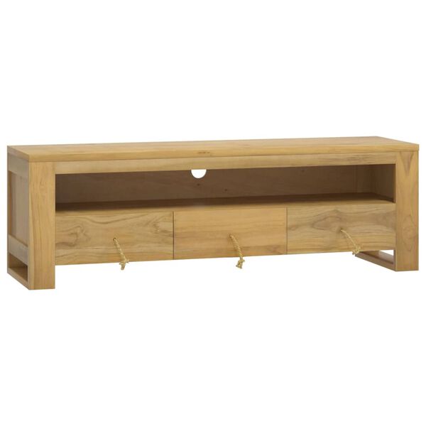 vidaXL Έπιπλο Τηλεόρασης 110 x 30 x 35 εκ. από Μασίφ Ξύλο Teak