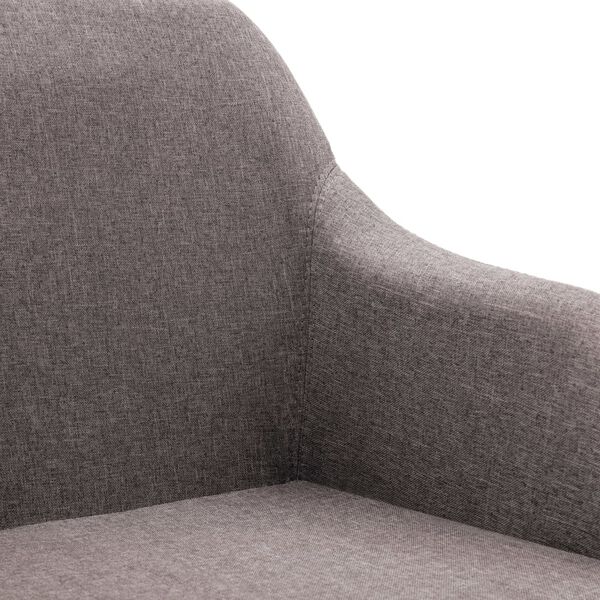 vidaXL Καρέκλα Γραφείου Περιστρεφόμενη Χρώμα Taupe Υφασμάτινη