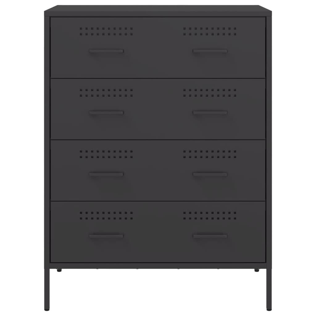 vidaXL Ντουλάπι Μαύρο 68x39x89 εκ. από Ατσάλι