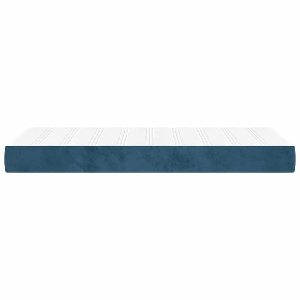 vidaXL Στρώμα με Pocket Springs Σκούρο Μπλε 80x210x20 εκ. Βελούδινο