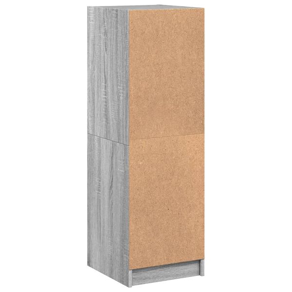 vidaXL Ντουλάπι Γκρι Sonoma 35 x 37 x 109 εκ. με Γυάλινες Πόρτες