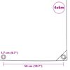 vidaXL Μουσαμάς 650 γρ./μ.² Μπλε 4 x 6 μ.