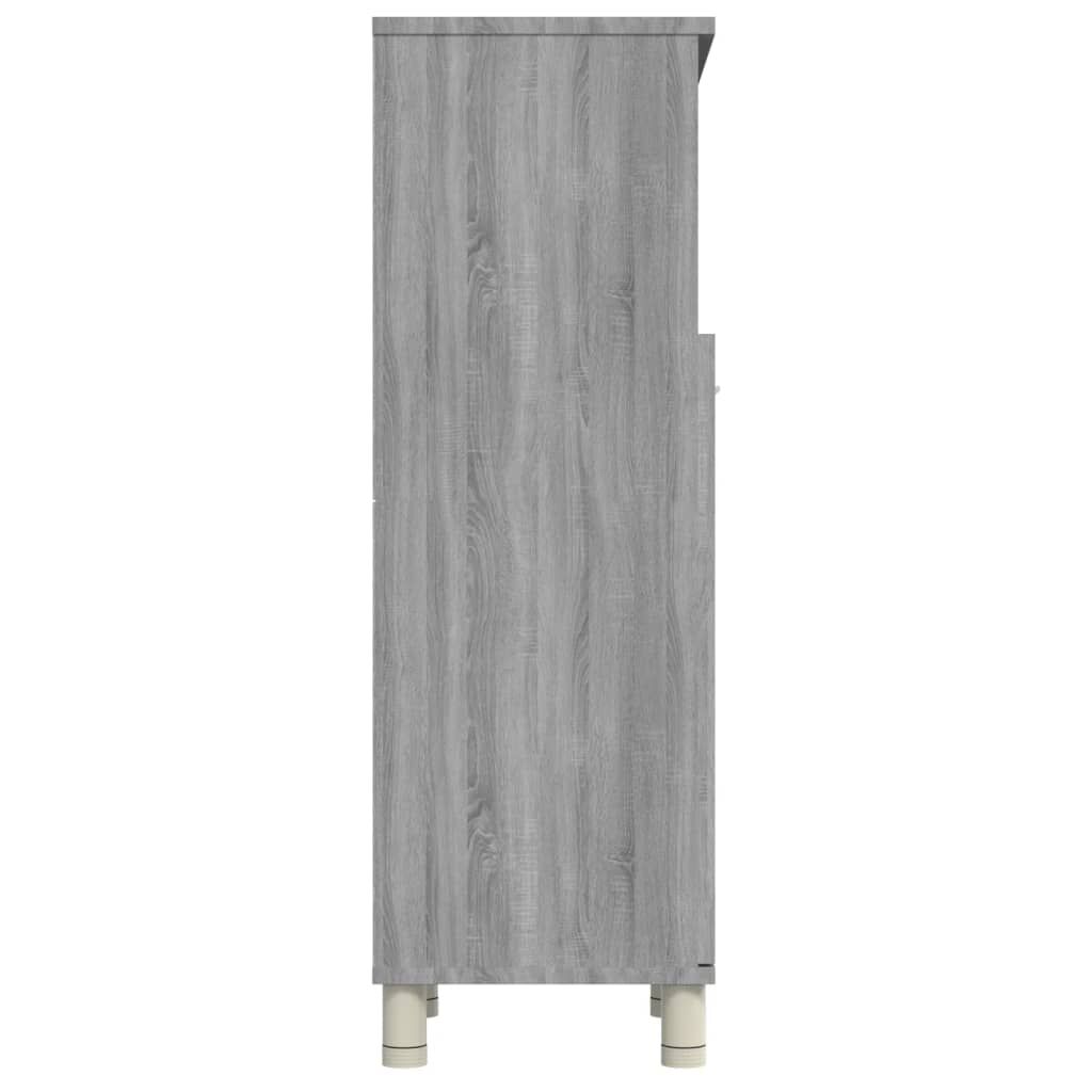 vidaXL Ντουλάπι Μπάνιου Γκρι Sonoma 30x30x95 εκ. Επεξεργασμένο Ξύλο