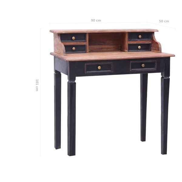 vidaXL Σεκρετέρ με Συρτάρια 90x50x101 εκ. από Μασίφ Μαόνι