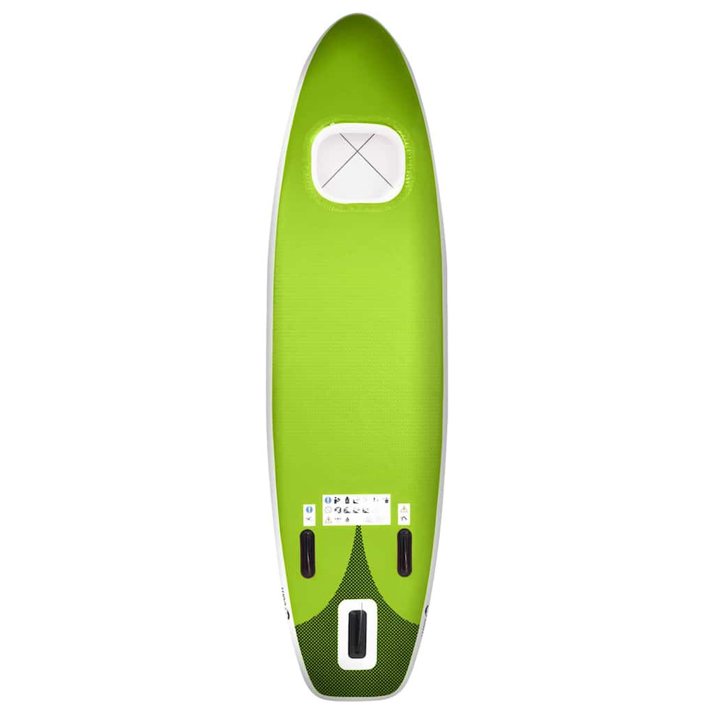 vidaXL Σανίδα SUP Φουσκωτή Σετ Πράσινη 300 x 76 x 10 εκ.