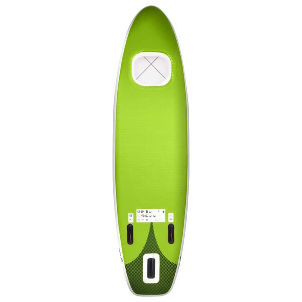vidaXL Σανίδα SUP Φουσκωτή Σετ Πράσινη 300 x 76 x 10 εκ.