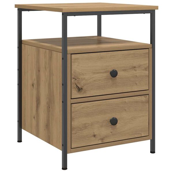 vidaXL Κομοδίνα 2 τεμάχια Artisan Oak 44x45x60 cm Κατασκευασμένο ξύλο